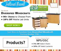 Save 18% off Diversified Woodcrafts Mobile Lab Units